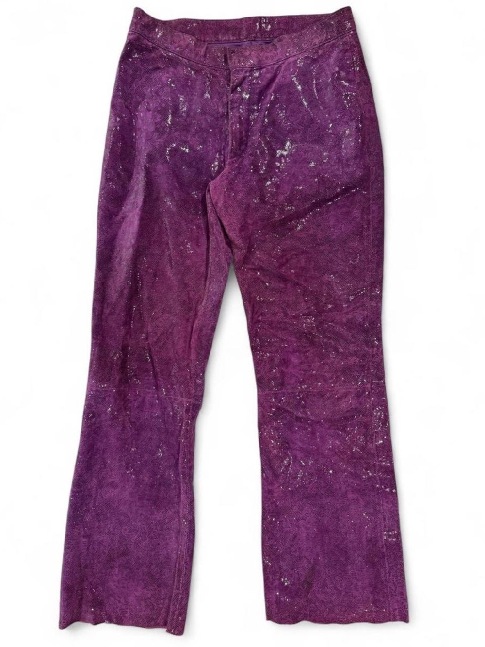 Wilsons Leather Purple Flared Suede Pants